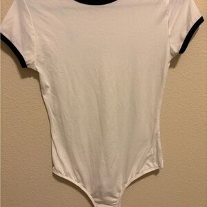 Rue21 Contrast Trim White Bodysuit